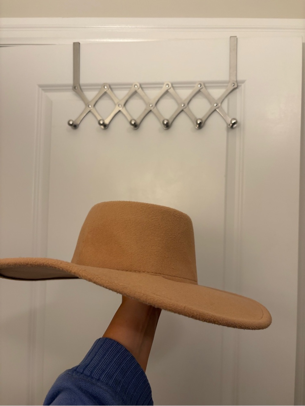 bp Women's Wide Brim Felt Fedora Hat - Tan